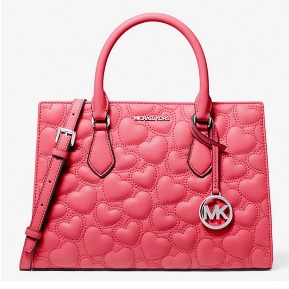 Michael Kors Handbags - MICHAEL KORS Sheila Medium Heart Embroidered Satchel Crossbody